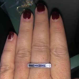 Rectangular Sapphire Ring